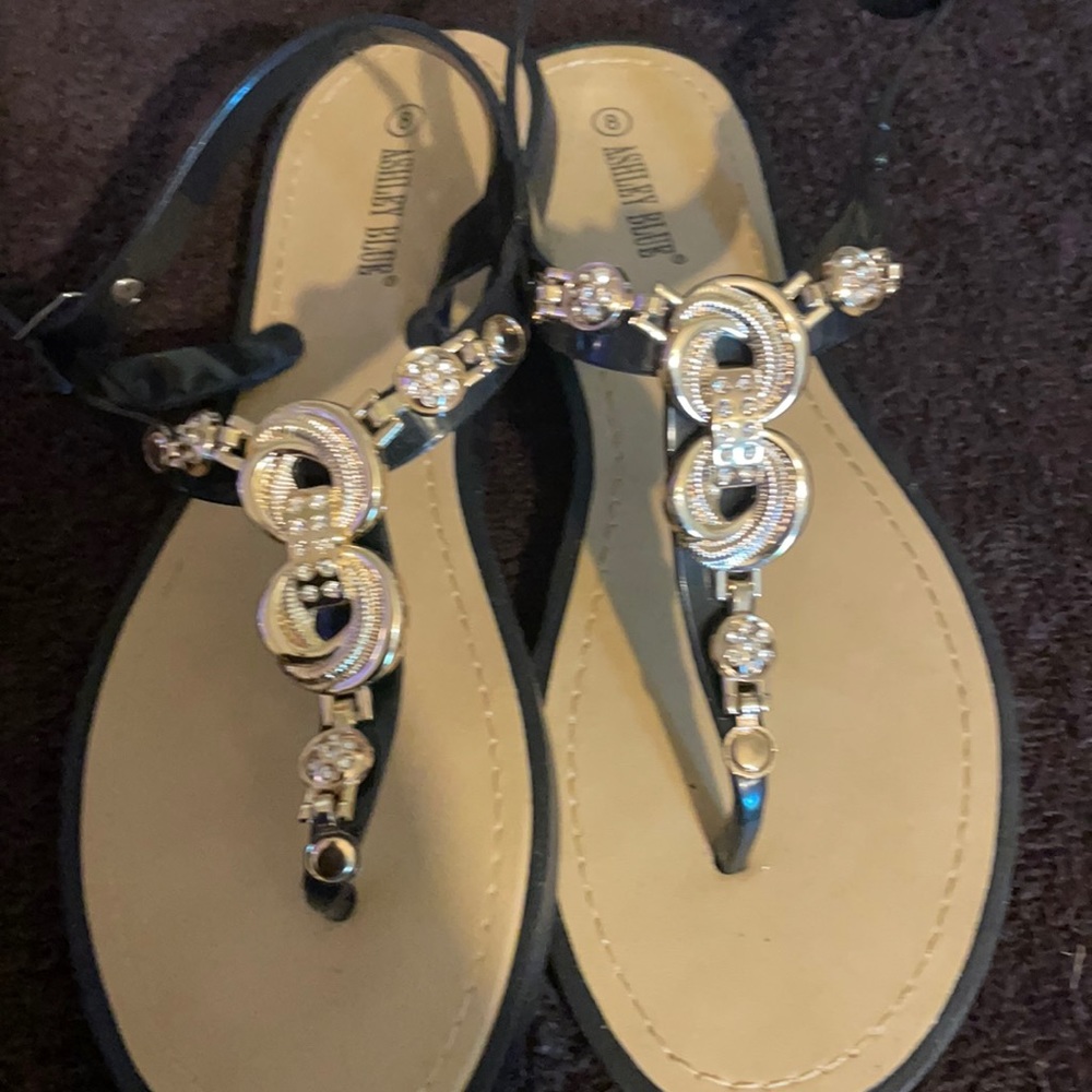 Beautiful sandals by Ashley blue like new